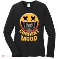 Current Mood Funny Halloween Skeleton Women's Long Sleeve Shirt thumb 0