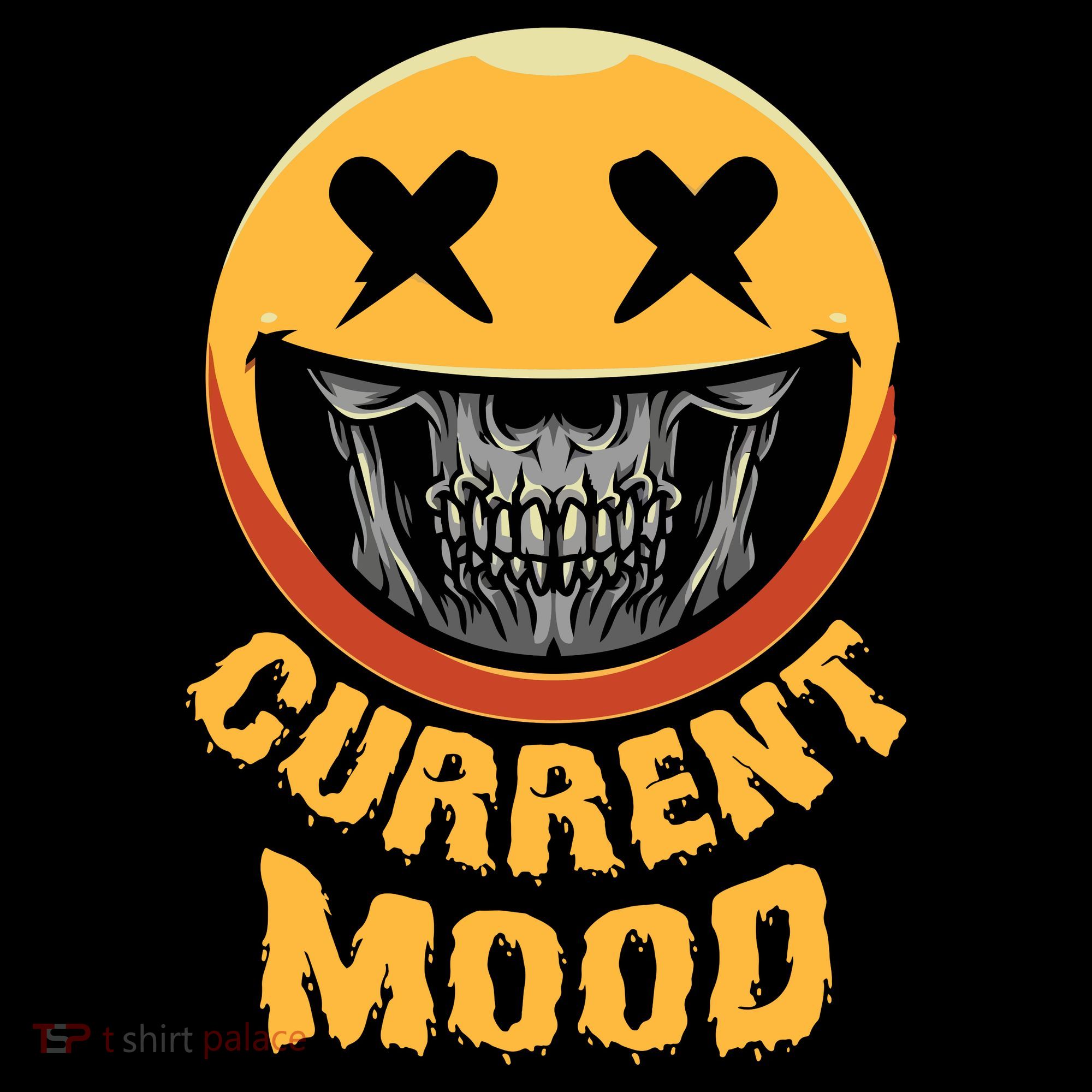 Current Mood Funny Halloween Skeleton Kids Long Sleeve Shirt