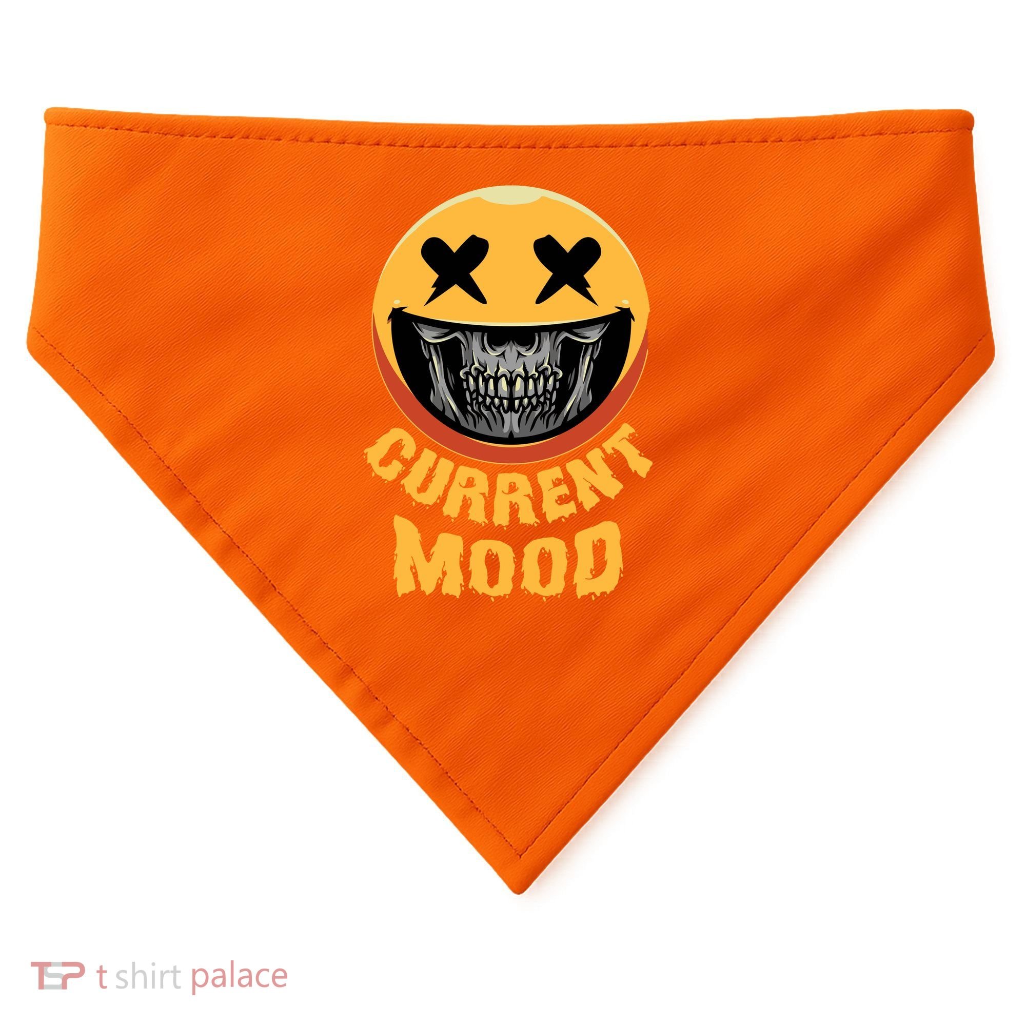 Current Mood Funny Halloween Skeleton USA-Made Doggie Bandana