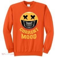 Current Mood Funny Halloween Skeleton Sweatshirt thumb 0