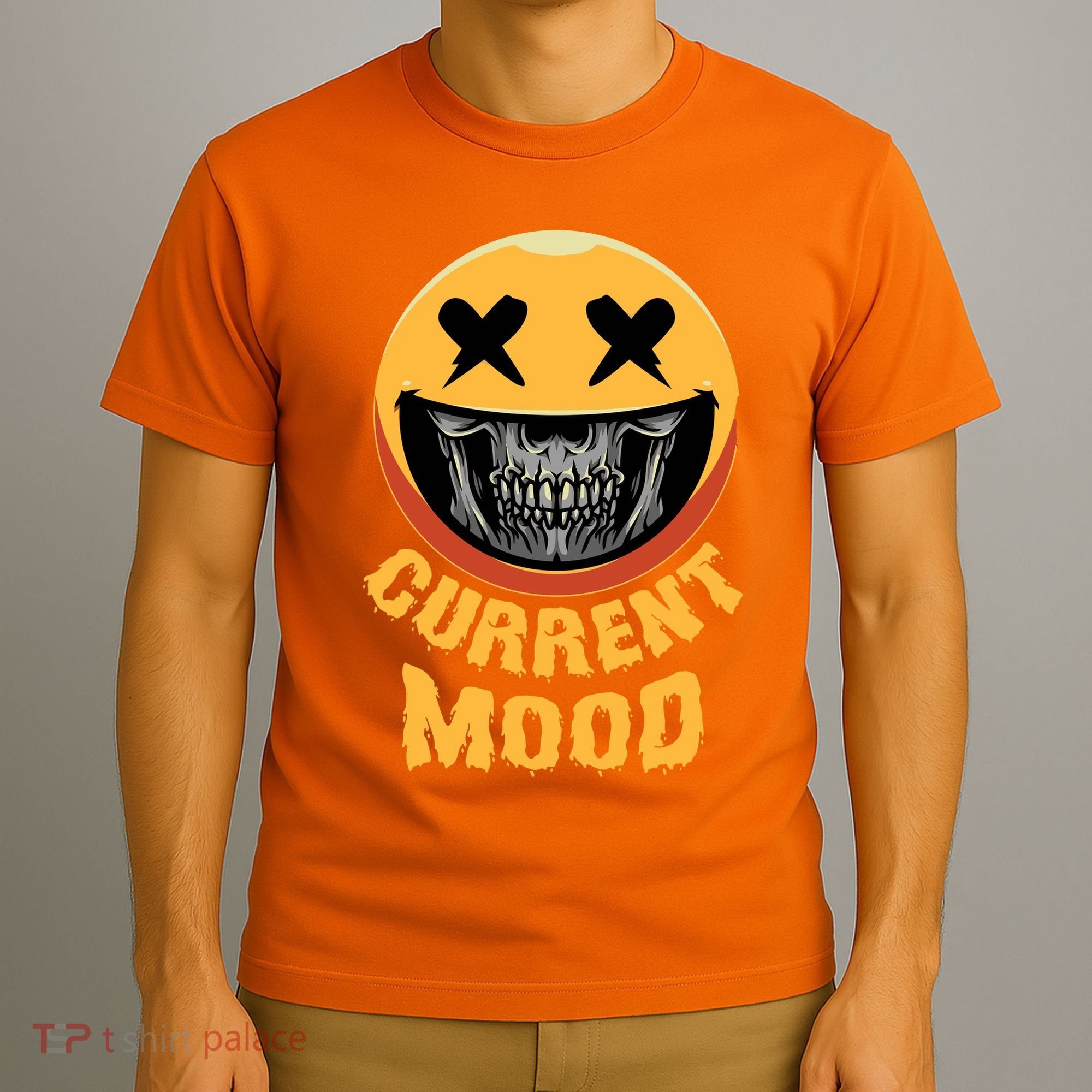 Current Mood Funny Halloween Skeleton T-Shirt