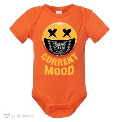 Current Mood Funny Halloween Skeleton Baby Bodysuit