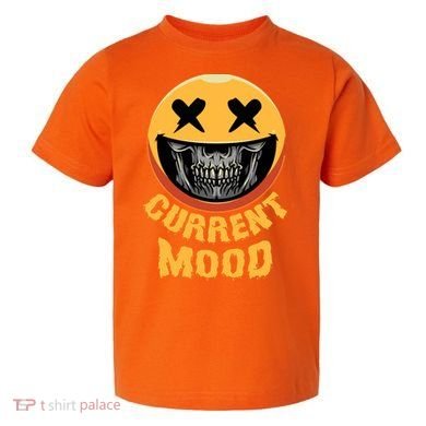 Current Mood Funny Halloween Skeleton Toddler T-Shirt