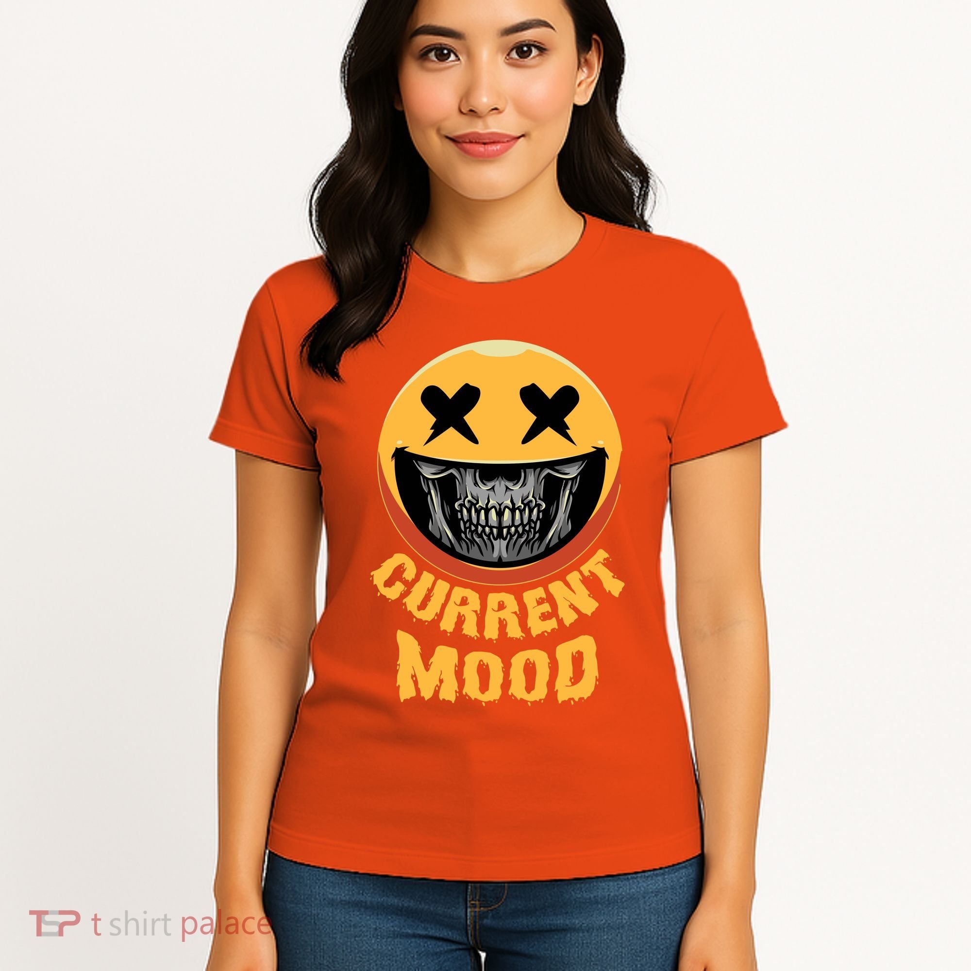 Current Mood Funny Halloween Skeleton Women's T-Shirt