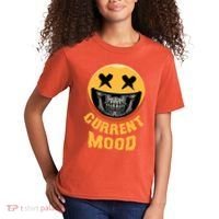 Current Mood Funny Halloween Skeleton Kids T-Shirt thumb 2