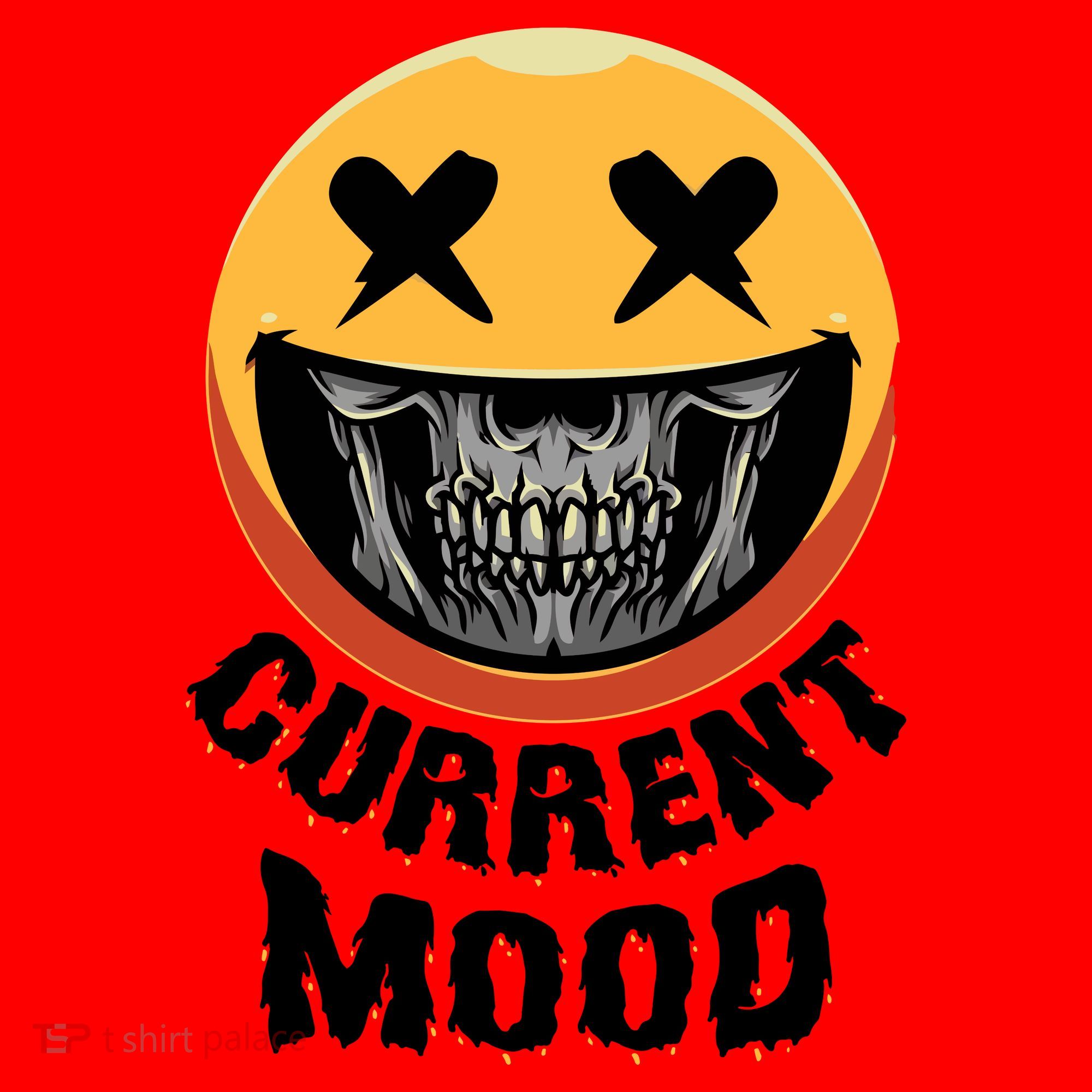 Current Mood Funny Halloween Skeleton Santa Hat