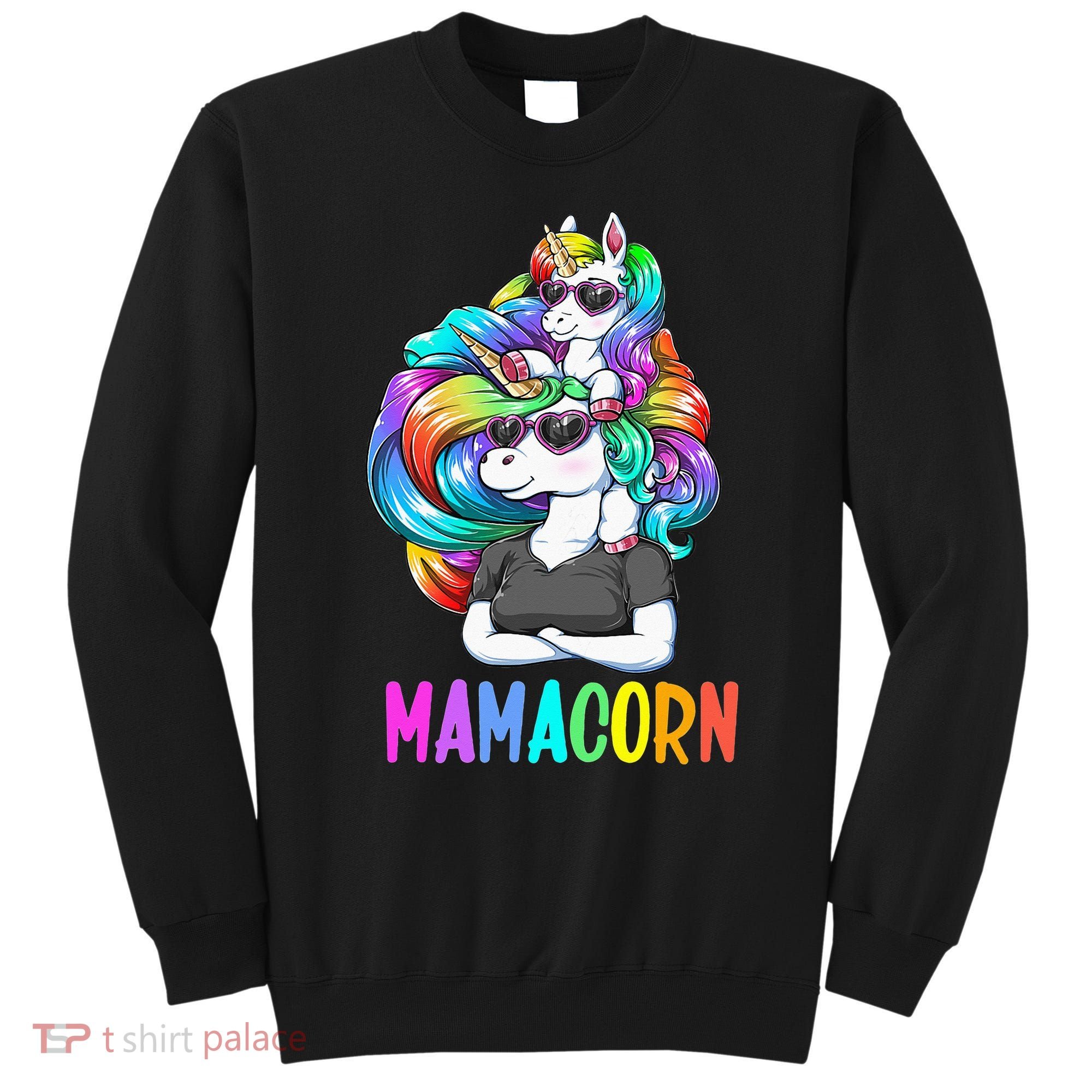 Cute Mamacorn Funny Unicorn Mothers Day Rainbow Sweatshirt