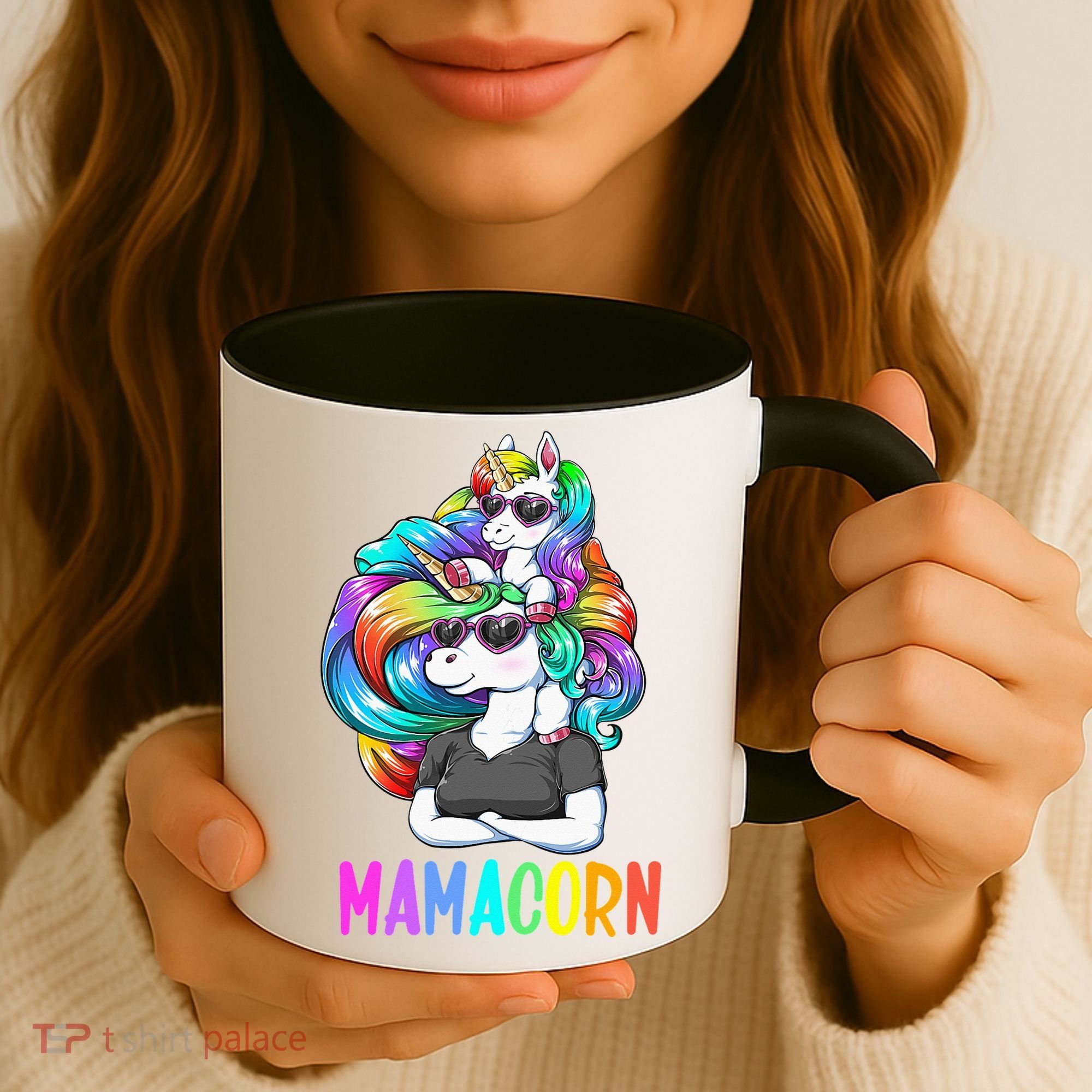 Cute Mamacorn Funny Unicorn Mothers Day Rainbow Coffee Mug
