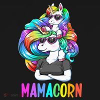 Cute Mamacorn Funny Unicorn Mothers Day Rainbow Women's Hoodie thumb 2