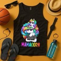 Cute Mamacorn Funny Unicorn Mothers Day Rainbow Tank Top thumb 4