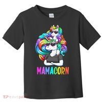 Cute Mamacorn Funny Unicorn Mothers Day Rainbow Toddler T-Shirt thumb 0