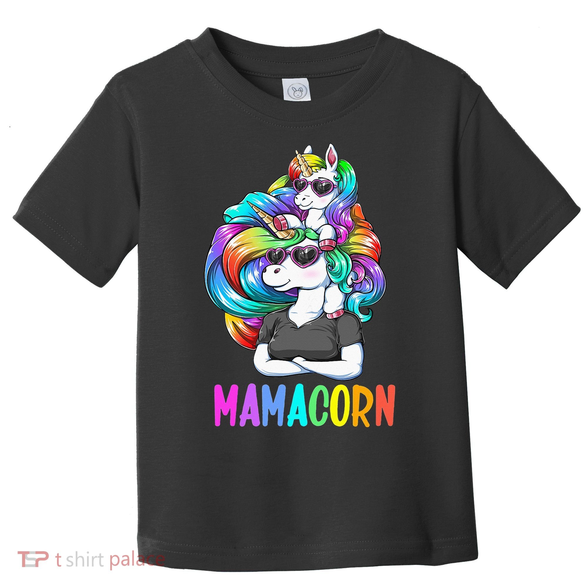 Cute Mamacorn Funny Unicorn Mothers Day Rainbow Toddler T-Shirt