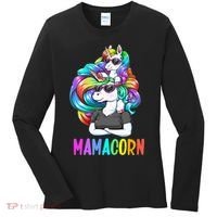 Cute Mamacorn Funny Unicorn Mothers Day Rainbow Women's Long Sleeve Shirt thumb 0