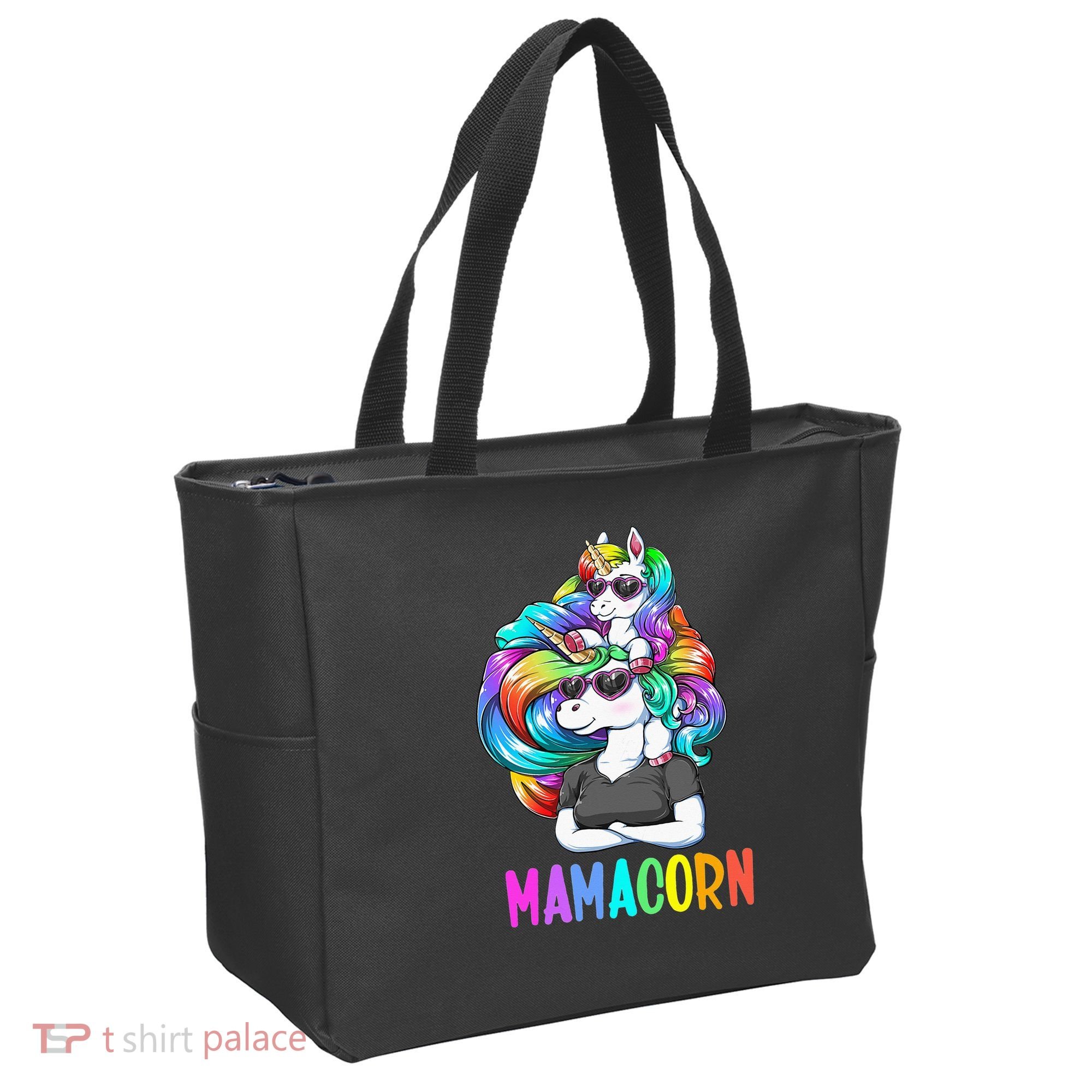 Cute Mamacorn Funny Unicorn Mothers Day Rainbow Tote Bag