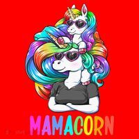 Cute Mamacorn Funny Unicorn Mothers Day Rainbow Santa Hat thumb 1