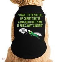 Christian Mosquito Funny Gag Jokes Religious Christian  Doggie Tank thumb 0