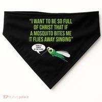 Christian Mosquito Funny Gag Jokes Religious Christian  USA-Made Doggie Bandana thumb 0