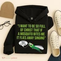 Christian Mosquito Funny Gag Jokes Religious Christian  Hoodie thumb 4