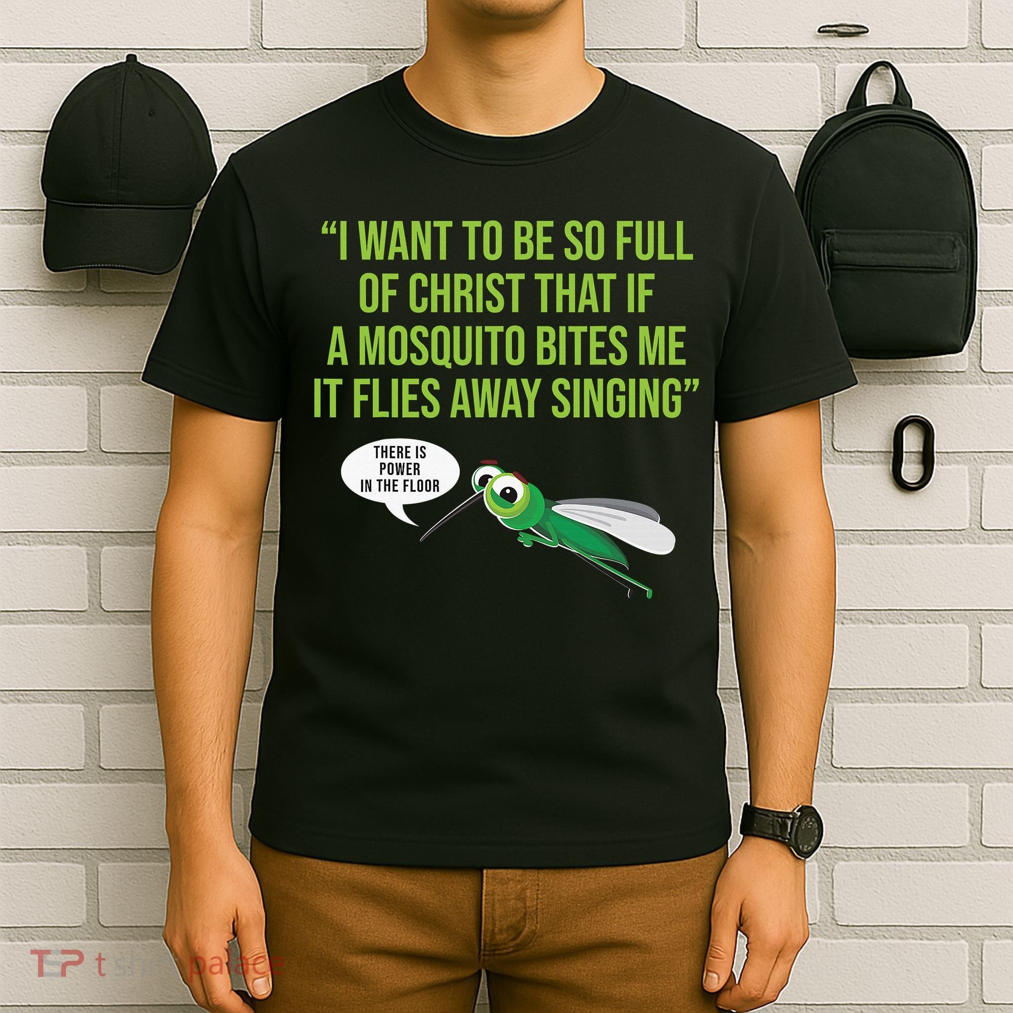 Christian Mosquito Funny Gag Jokes Religious Christian  T-Shirt