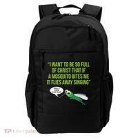 Christian Mosquito Funny Gag Jokes Religious Christian  Backpack thumb 0