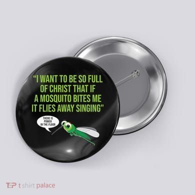 Christian Mosquito Funny Gag Jokes Religious Christian  Button