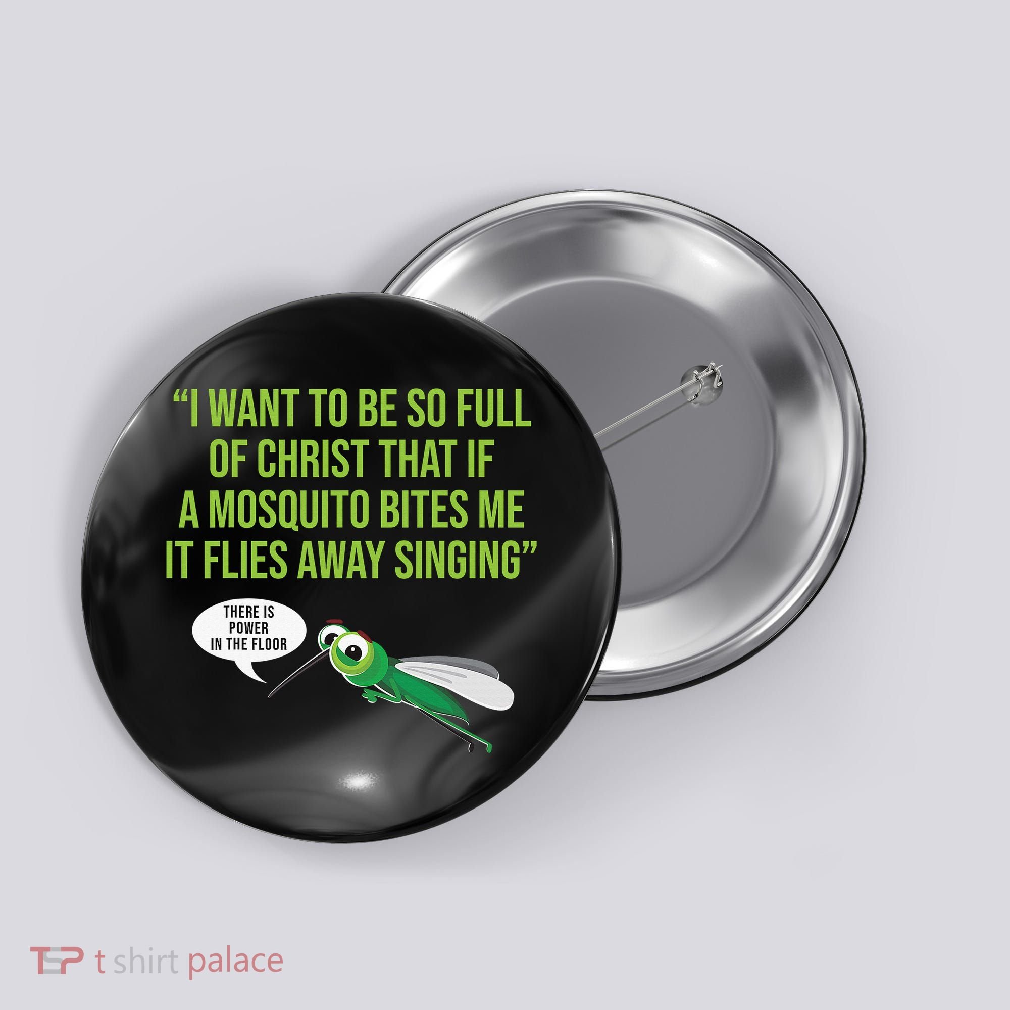 Christian Mosquito Funny Gag Jokes Religious Christian  Button