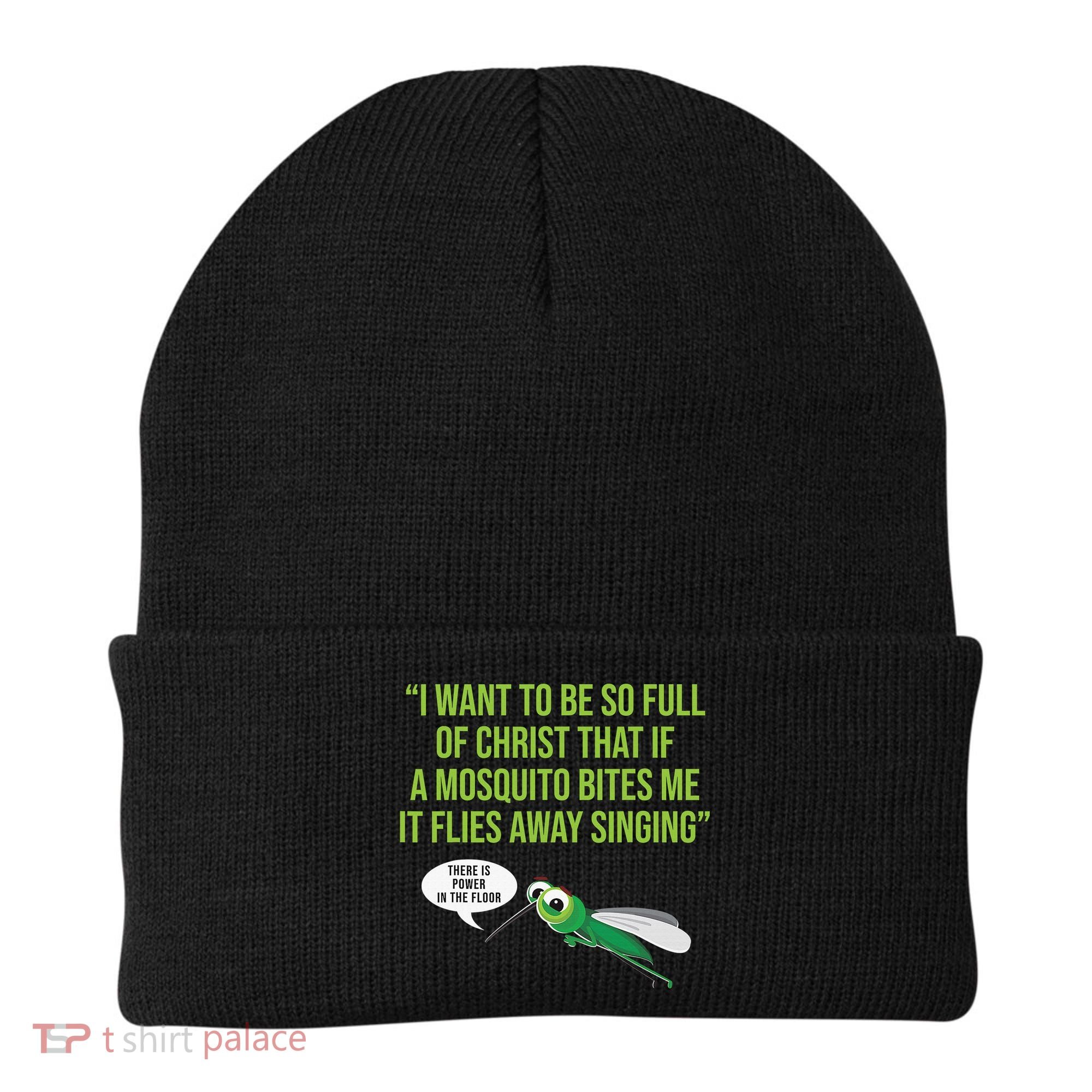 Christian Mosquito Funny Gag Jokes Religious Christian  Beanie