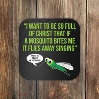 Christian Mosquito Funny Gag Jokes Religious Christian  Coaster thumb 0