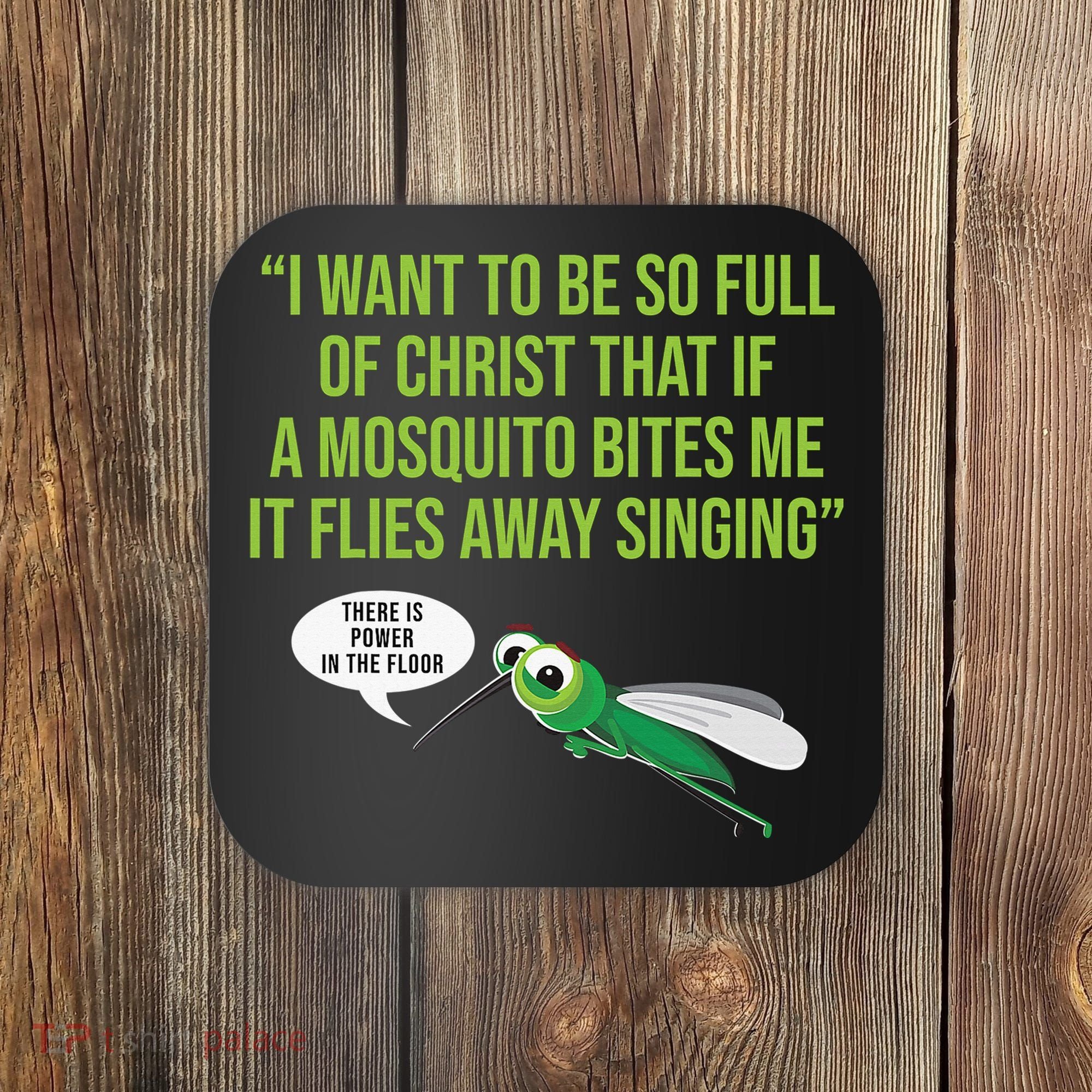 Christian Mosquito Funny Gag Jokes Religious Christian  Coaster