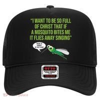 Christian Mosquito Funny Gag Jokes Religious Christian  Hat thumb 0