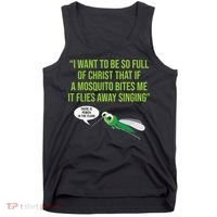 Christian Mosquito Funny Gag Jokes Religious Christian  Tank Top thumb 0