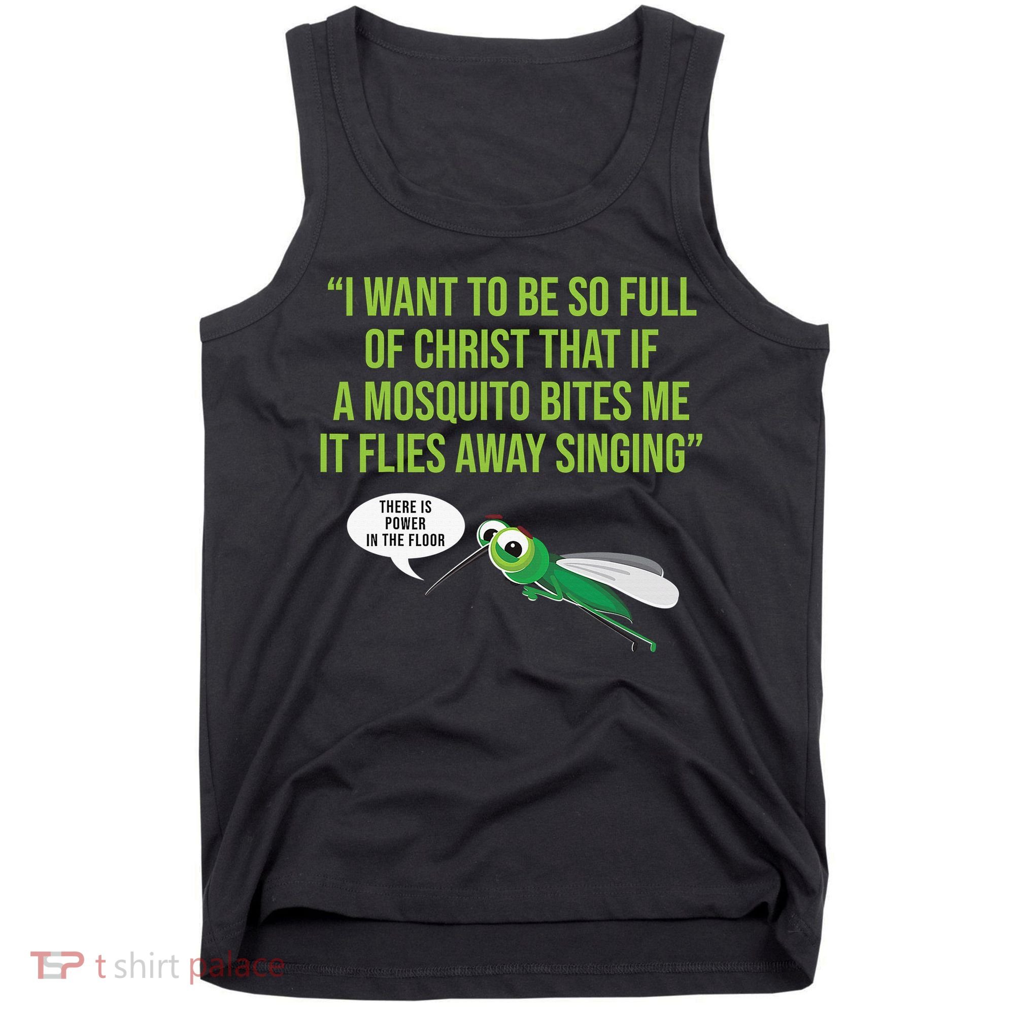 Christian Mosquito Funny Gag Jokes Religious Christian  Tank Top