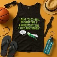 Christian Mosquito Funny Gag Jokes Religious Christian  Tank Top thumb 4