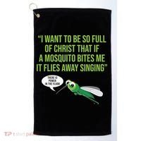 Christian Mosquito Funny Gag Jokes Religious Christian  Golf Towel thumb 0