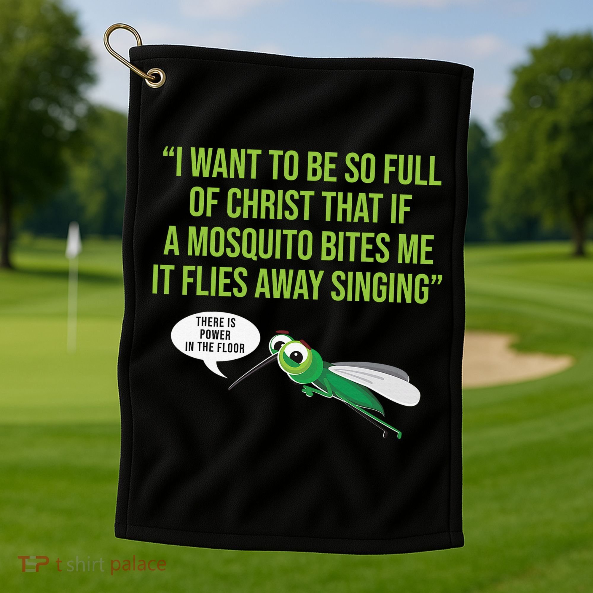 Christian Mosquito Funny Gag Jokes Religious Christian  Golf Towel
