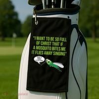 Christian Mosquito Funny Gag Jokes Religious Christian  Golf Towel thumb 2