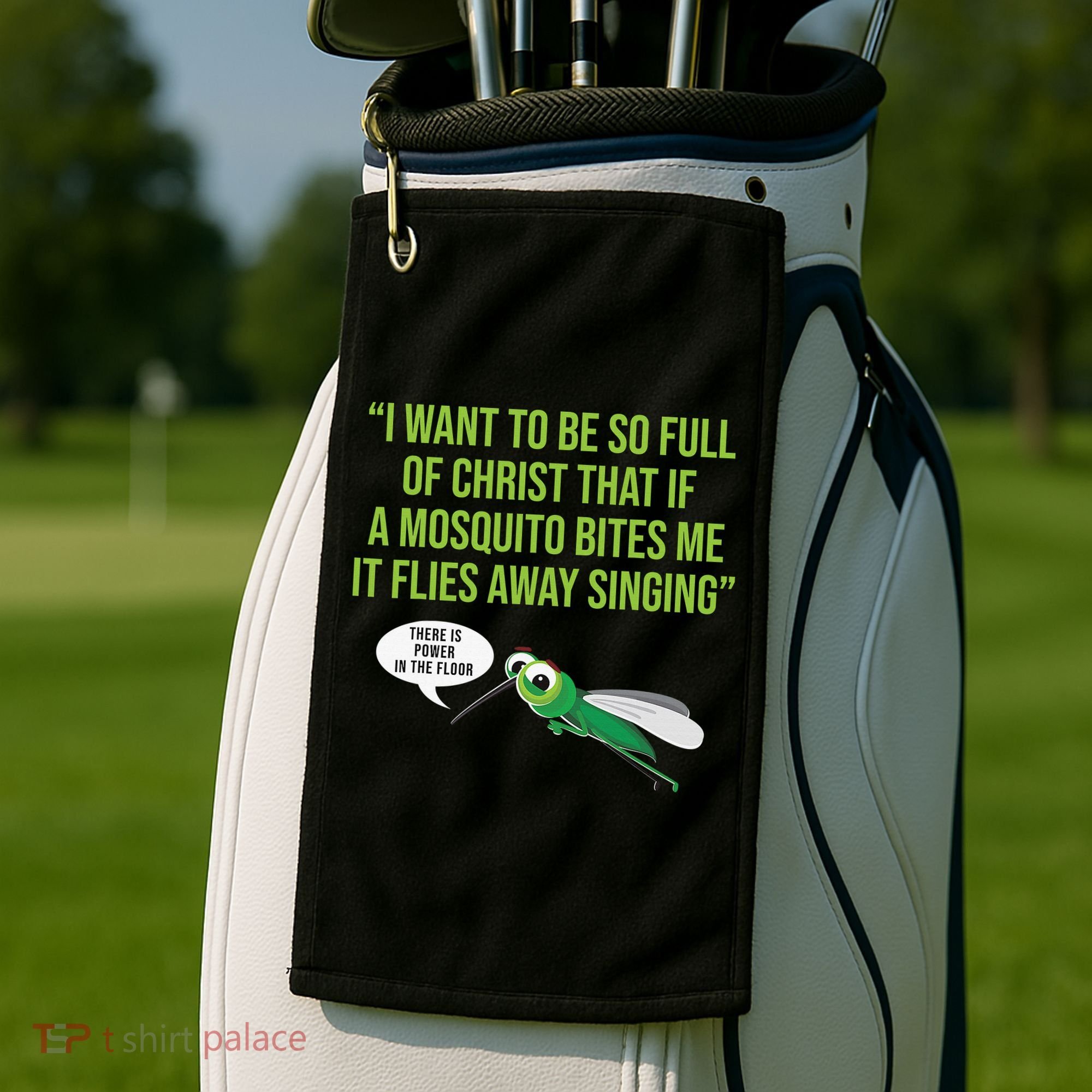 Christian Mosquito Funny Gag Jokes Religious Christian  Golf Towel