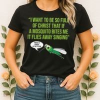 Christian Mosquito Funny Gag Jokes Religious Christian  Women's T-Shirt thumb 2