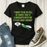 Christian Mosquito Funny Gag Jokes Religious Christian  Women's T-Shirt thumb 3