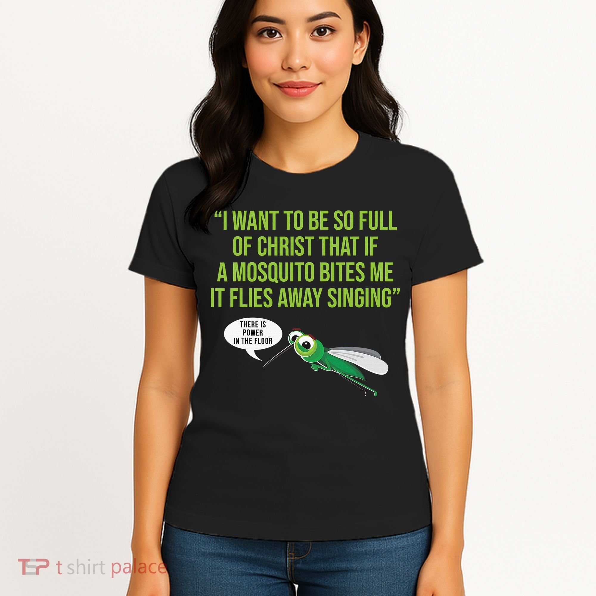 Christian Mosquito Funny Gag Jokes Religious Christian  Women's T-Shirt