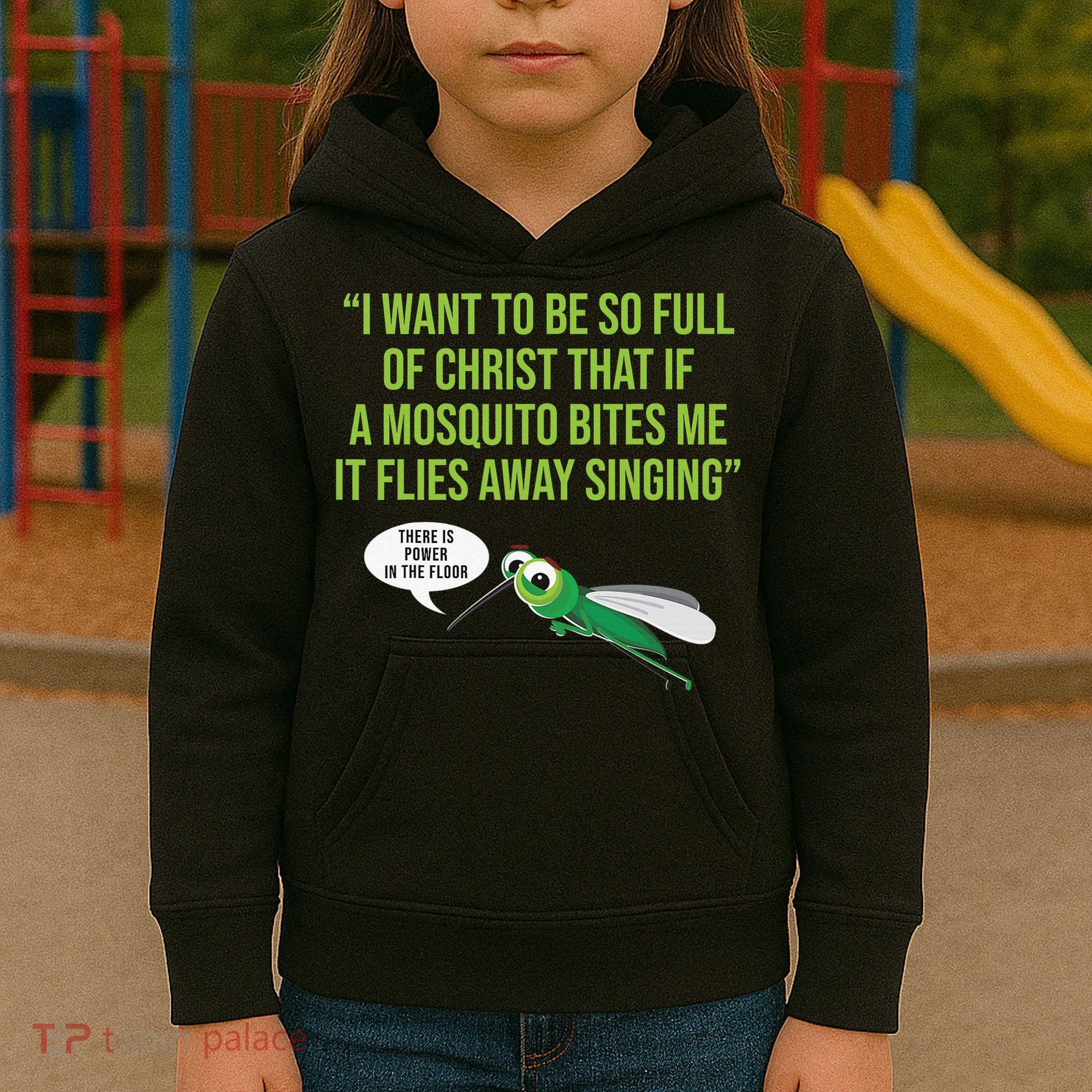Christian Mosquito Funny Gag Jokes Religious Christian  Kids Hoodie