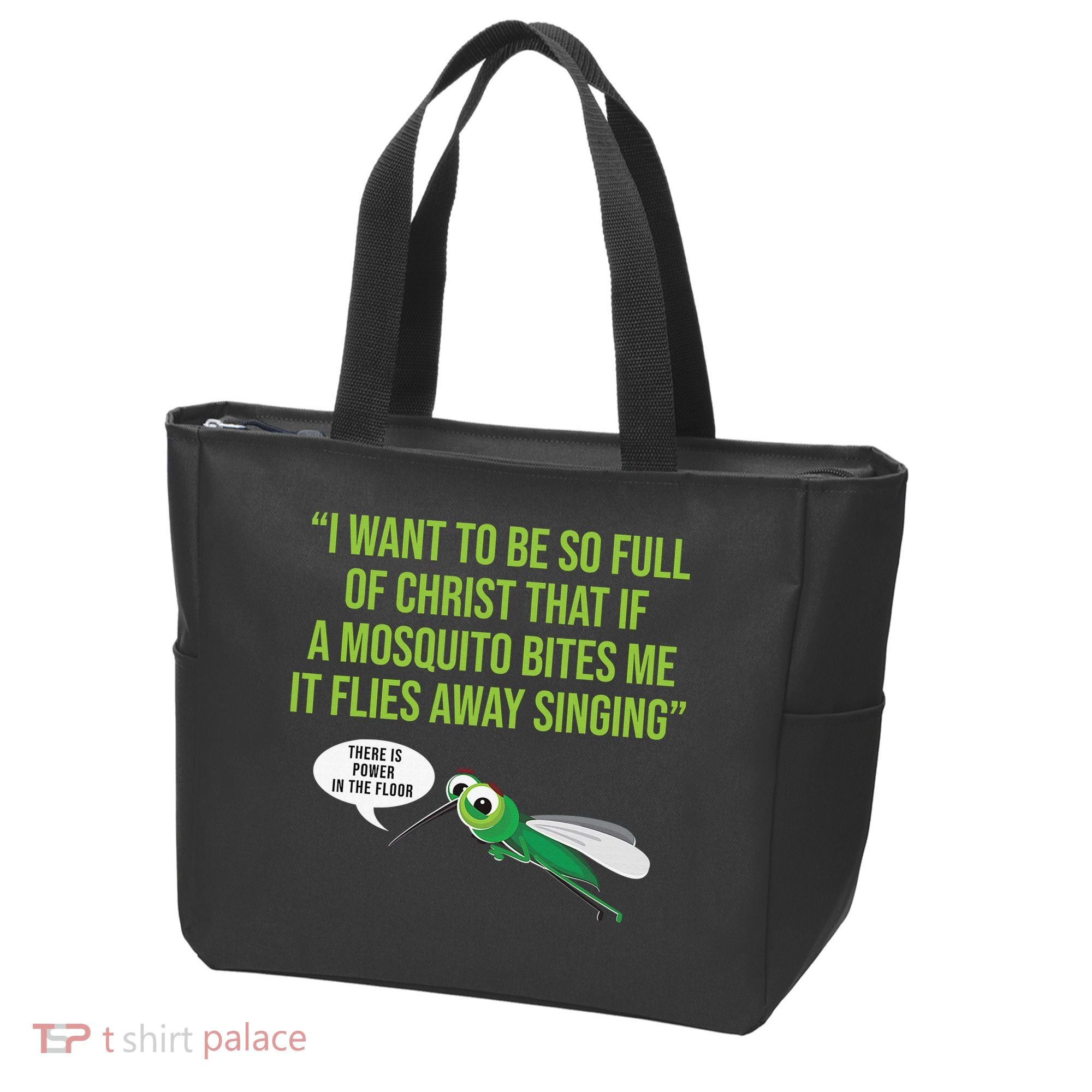 Christian Mosquito Funny Gag Jokes Religious Christian  Tote Bag