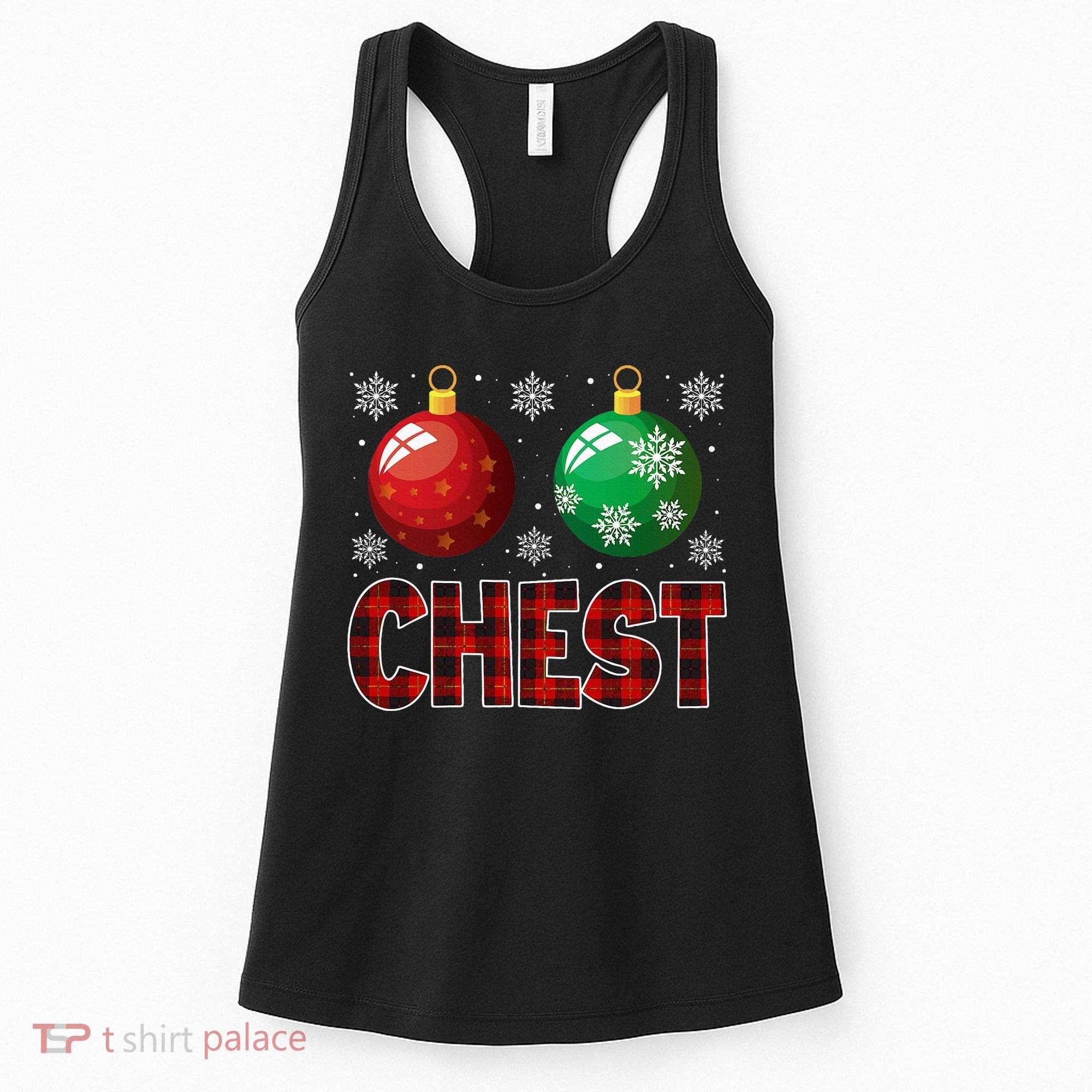 Chestnuts Matching Family Funny Chest Nuts Christmas Couples Women's Tank Top