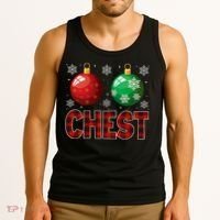 Chestnuts Matching Family Funny Chest Nuts Christmas Couples Tank Top thumb 3