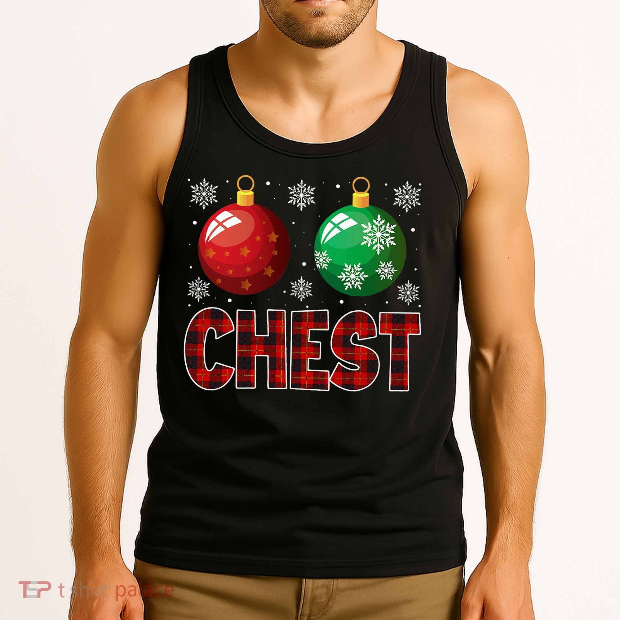 Chestnuts Matching Family Funny Chest Nuts Christmas Couples Tank Top