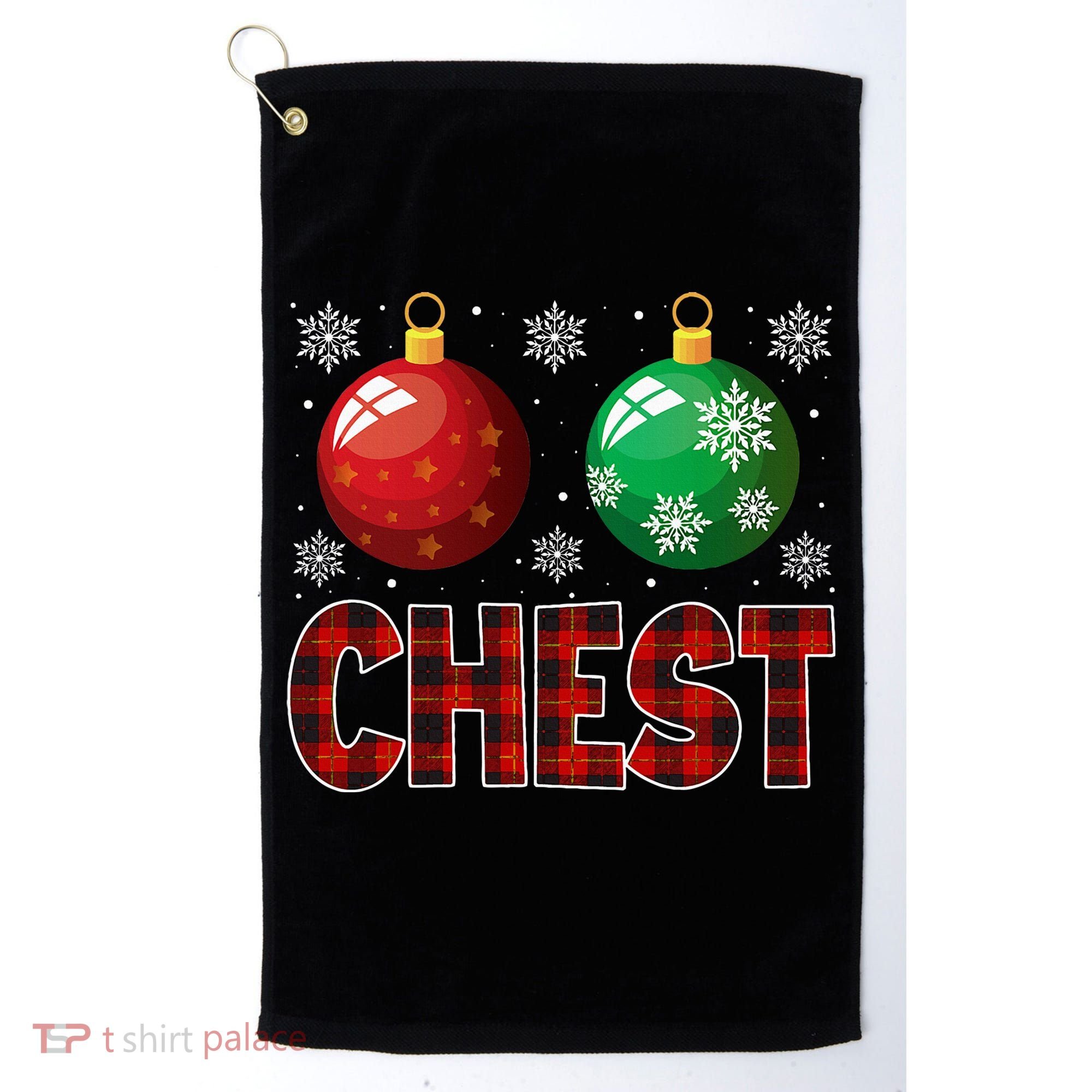 Chestnuts Matching Family Funny Chest Nuts Christmas Couples Golf Towel