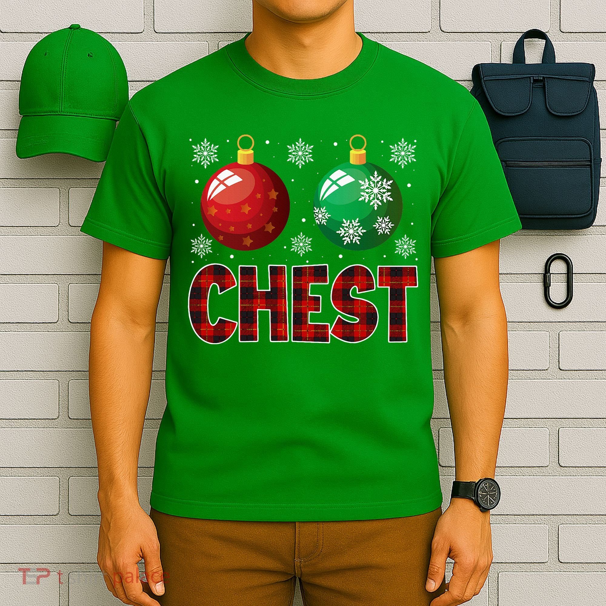Chestnuts Matching Family Funny Chest Nuts Christmas Couples T-Shirt