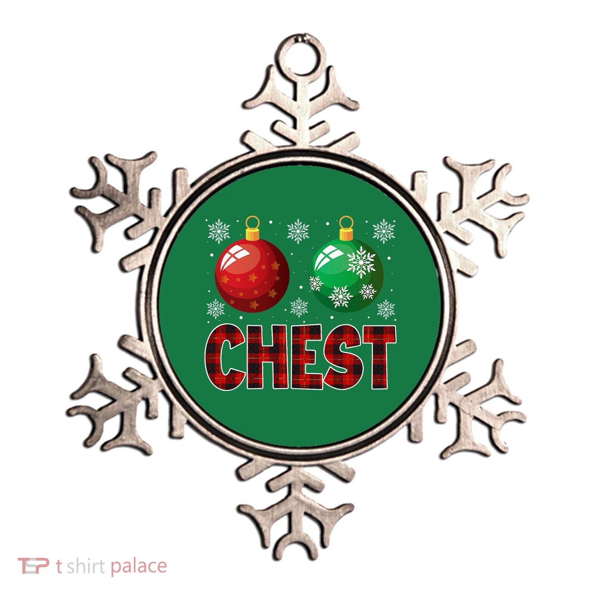 Chestnuts Matching Family Funny Chest Nuts Christmas Couples Ornament