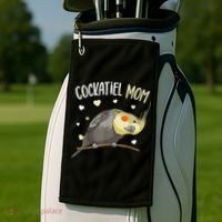 Cockatiel Mom Funny Bird Lover Women Golf Towel thumb 2