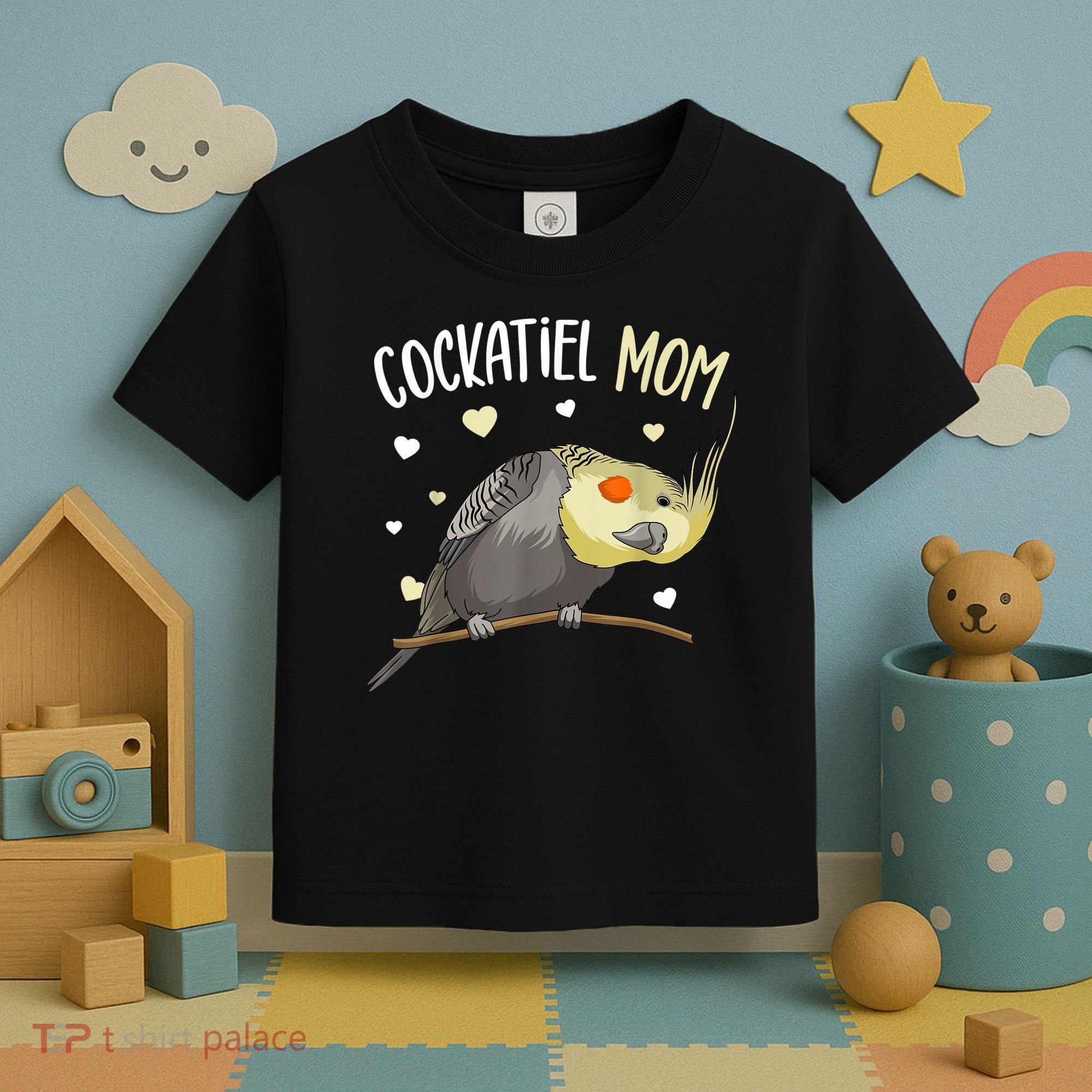 Cockatiel Mom Funny Bird Lover Women Toddler T-Shirt